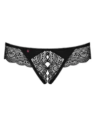 Сексуальні стрінги Obsessive Miamor Crotchless XXL чорний - мініатюра 4