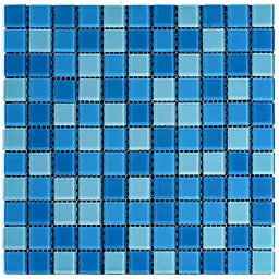 Мозаїка дзеркальна Wall Sticker 298х298х4.5 мм Блакитна SW-00002354