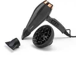 BaByliss Фен Air Pro, 2200Вт, 2 режими, дифузор, іоніз-я, хол. обдув, чорний - мініатюра 8