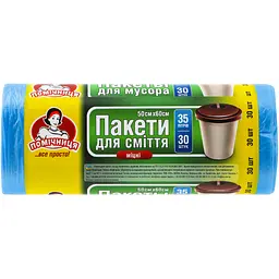 Пакети для сміття Помічниця міцні 35 л 30 шт.