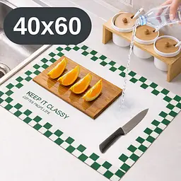 Антиковзаючий кухонний килимок 40×60 см — абсорбуючий для сушіння посуду та під кавоварку KT8001615