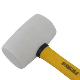 Киянка гумова біла 450г фібергласова рукоятка SIGMA (4317301) - мініатюра 3