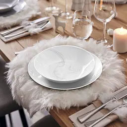 Тарілка Luminarc DIWALI MARBLE WHITE супова 20 см склокераміка (Q9212) - мініатюра 4
