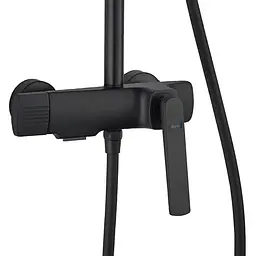 Душова система Rea Rebel black з виливом REA-P2416, Чорний матовий - мініатюра 4