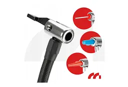 Автокомпресор MalTec TurboAir200, 12 В, 230 В, 10 бар, 35 л/хв, із цифровим дисплеєм, ліхтарем та насадками, 114802 - мініатюра 2