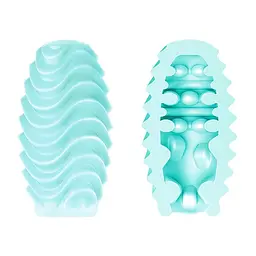 Мастурбатор яйце Pretty Love Attractive Double Sided бірюзовий - мініатюра 3