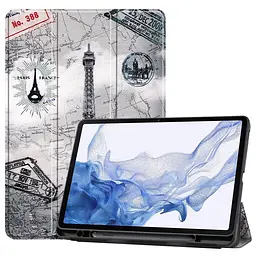 Чохол SlimTPU Spen holder Samsung Galaxy Tab S9/S9 FE/S10 FE 10.9 Ейфелева Вежа - мініатюра 6