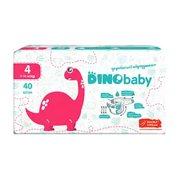 Підгузки Dino Baby Розмір 4 (7-14 кг) 40 шт (4823098410591)