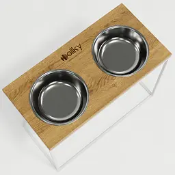 Hollky Base XL40 — миски на підставці для великих собак (2 × 1,8 л, висота 40 см) - мініатюра 8