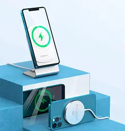 Бездротовий зарядний пристрій Choetech T518-BE Wireless Magenetic Charger Blue [101515] - мініатюра 4