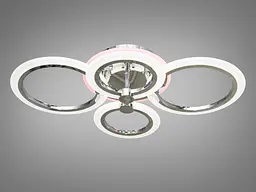 Стельовий світильник LED Diasha A8022/4HR, 60W, 3200K-6500K, хром, акрил, сучасний стиль - мініатюра 5
