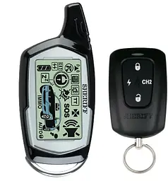Двухсторонняя Cигнализация Sheriff ZX-7505 PRO Турботаймер Пошук Авто На Паркінгу 2 Брелки LCD Дисплей - мініатюра 2