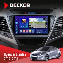 Штатна магнітола Hyundai Elantra 2014-2016 2 Decker D9-009 4x64, DSP, 4G, 2k Decker (НФ-00008239)