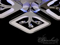 Сучасна стельова LED-люстра в передпокій Diasha S8157/4HR LED 3color — хром, 85 Вт, 37×37 см - мініатюра 6