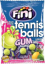 Жуйка Fini Tennis Balls Gum зі смаком лимона та лайма 80г - мініатюра 1