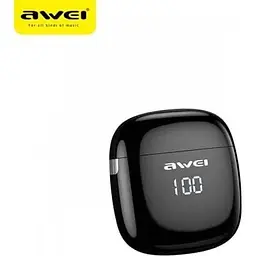 Навушники Awei T28P Bluetooth TWS IPX6 чорні - мініатюра 3