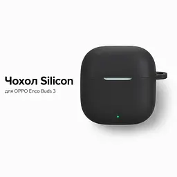 Чохол для навушників BeCover Silicon для OPPO Enco Buds 3 Black (715908) - мініатюра 2