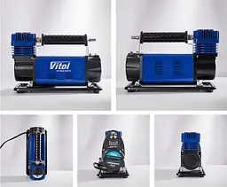 Автомобільний компресор Vitol OFF ROAD MASTER 150psi 50Amp 160л шланг 7,5м Клемі (K-71) - мініатюра 5
