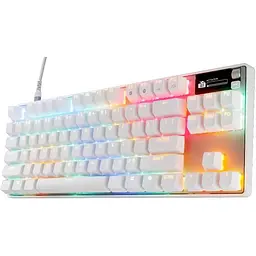 Клавіатура SteelSeries Apex Pro TKL Gen 3 UA HyperMagnetic OmniPoint 3.0 OLED White (64898) - мініатюра 2
