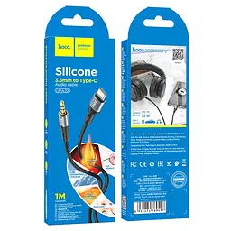 Аудиокабель HOCO UPA22 Type-C silicone digital audio conversion cable черный - миниатюра 2
