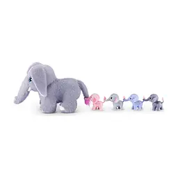 Інтерактивна іграшка Pets & Robo Alive Mama & Baby Surprise S1 Мама слониха з сюрпризом (9570) - мініатюра 3