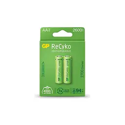 Акумулятор Gp AA R6 ReCyko 2600mAh AA (2700Series, упаковка 2 шт.) (270ААHCE-EB2(Recyko) / 4891199186370)