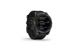 Смарт-годинник Garmin Fenix 7X Sapphire Solar Carbon Gray DLC Titanium with Black Band (010-02541-10/11) - мініатюра 3