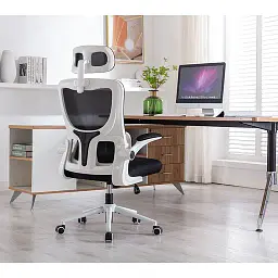 Офісне крісло GT Racer X-5728, чорно-біле (X-5728 White/Black) - мініатюра 15