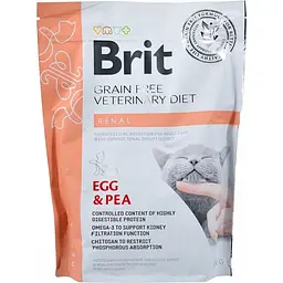 Сухий корм Brit VetDiets GF Cat Renal для дорослих котів з яйцем та горохом 0.4 кг - мініатюра 3