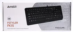 Клавіатура A4Tech Fstyler FK15 USB Black (FK15 (Black)) - мініатюра 7