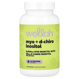 Инозитол (B-8) Myo+D-Chiro Inositol 120 капсул Wellah vit0005890