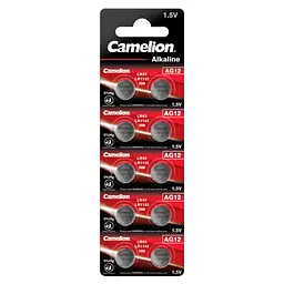 Батарейка Camelion AG12 / LR43 / LR1142 / 386 Alkaline x 10 (AG12-BP10) - мініатюра 1