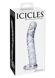 Фалоімітатор скляний Icicles No 60 15 см прозорий - мініатюра 4