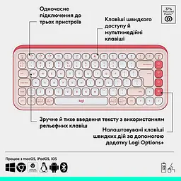 Клавіатура Logitech Pop Icon Keys Rose (920-013073) - мініатюра 6