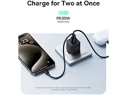 Мережевий зарядний пристрій BASEUS Palm Fast Charger 20 W Type-C to Type-C cable Black (P10111608113-01) - мініатюра 9