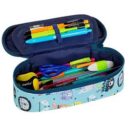 Пенал на блискавці CoolPack Campus, з органайзером, 23x9x5 см, блакитний (E62547) - мініатюра 2