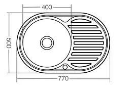 Мийка кухонна ZERIX Z7750-06-180D decor (ZX1595) - мініатюра 2
