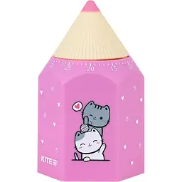 Таймер мехінічний Kite Cute Cats рожевий (K24-171-1) - мініатюра 2