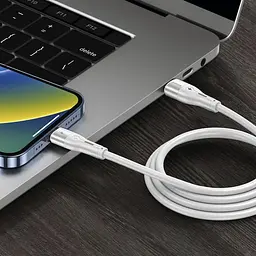 Кабель Proove Soft Silicone Type-C to Type-C 60W (1m) white - мініатюра 5