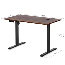 Комп'ютерний стіл Mealux PowerDesk Energy Walnut з електрорегулюванням висоти (EVO-201 Energy Walnut/B) - мініатюра 4
