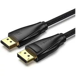 Кабель мультимедійний DisplayPort M to DisplayPort M 1.5m black Vention (HCCBG)
