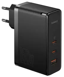 Мережевий зарядний пристрій Baseus GaN5 Pro Digital Fast Charger 2Type-C+USB 160W  +  Cable Type-C to Type-C P10110825113-00 Black - мініатюра 2