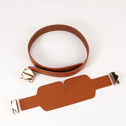 Маска на очі Lockink Luxury Leather Blindfold Kit коричневий - мініатюра 3