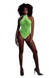 Боді Ouch! With Halter Neck, XS/XL (зелений) - мініатюра 7