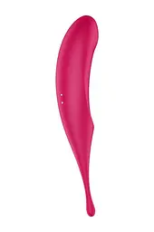 Вакуумний стимулятор клітора з вібрацією Satisfyer Twirling Pro червоний - мініатюра 4