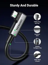 Кабель кутовий для VR - Ugreen US551 Right Angle USB-C to USB-C VR Link Cable 5 метрів (6957303896295) - мініатюра 4