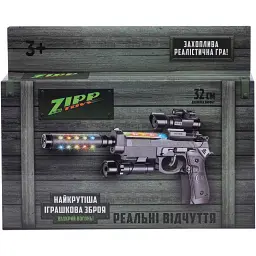 Пістолет світло-звуковий ZIPP Toys Beretta 92FS Чорний - мініатюра 8