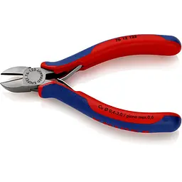 Кусачки бокові (бокорізи) для електроніки O3,0мм, 125мм KNIPEX 76 12 125, поліровані - мініатюра 2