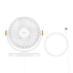 Портативний вентилятор Baseus Serenity Desktop Fan ACYY000002 White - мініатюра 3