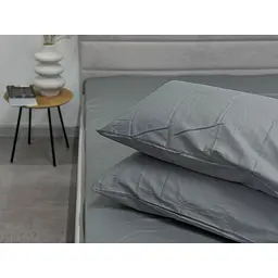 Наволочка Ecotton Natural Grey сатин 50х70 см 2 шт. сіра (24740) - мініатюра 3